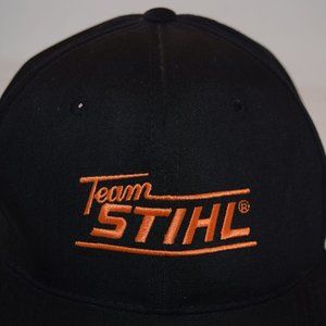 TEAM STIHL Hat Snap Back Adjustment Black & Orange